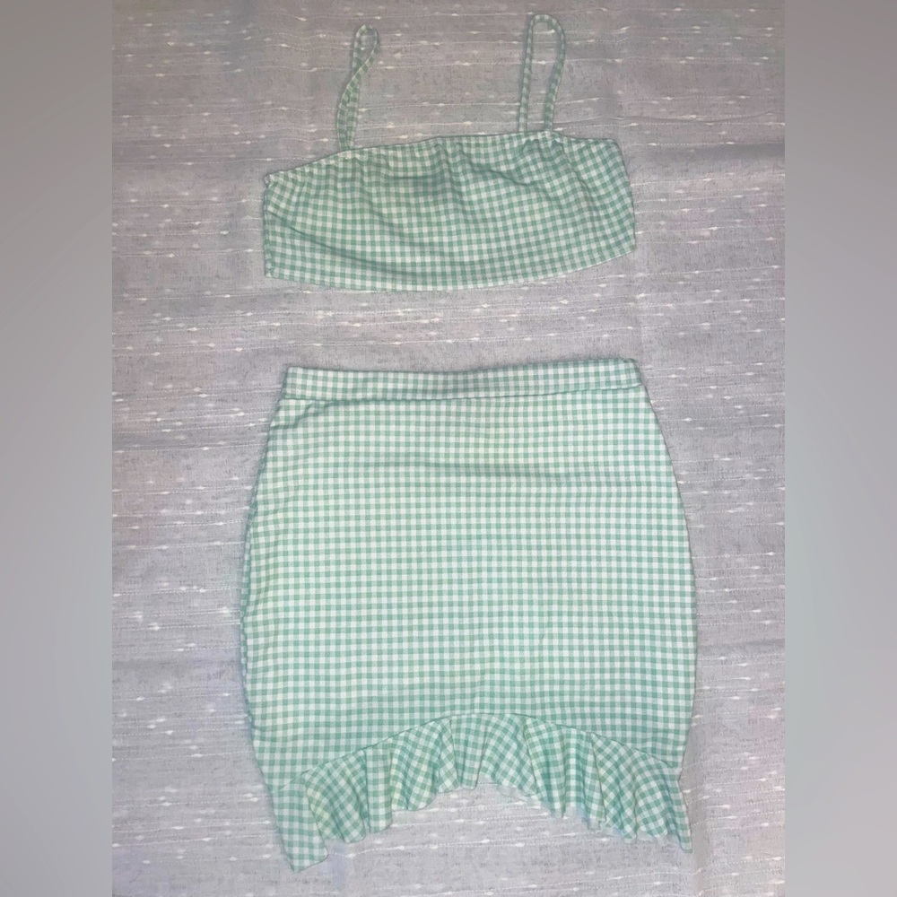 Missguided 2-piece set; size 12; tube top, fitted skirt